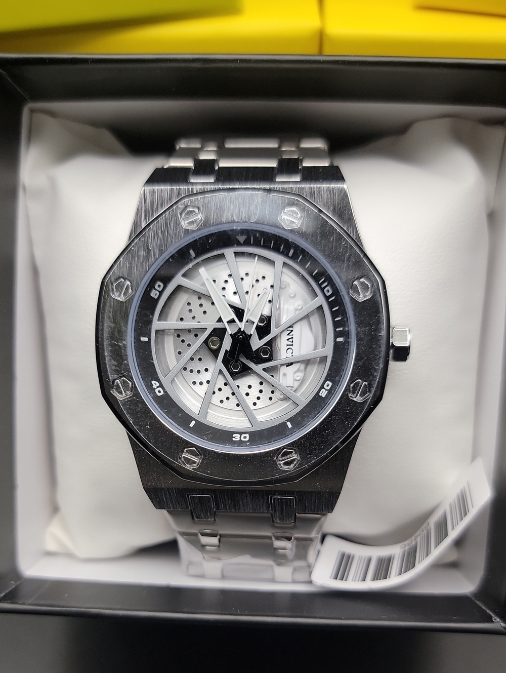 🏁 NEW Invicta Speedway Rim White Brake Caliper Men's Watch - 42mm Steel 69486 - Picture 4 of 12